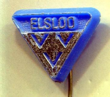 VVV Elsloo goud op blauw plastic speldje ( X_082a ) beschikbaar voor biedingen