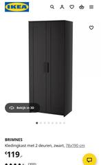 Brimnes Ikea kast zwart bruin, Zo goed als nieuw, 150 tot 200 cm, 25 tot 50 cm, 50 tot 100 cm