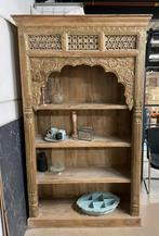 Oosterse boekenkast india kast houtsnijwerk, Ophalen of Verzenden