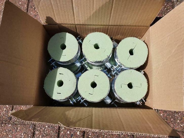 Partij van 90 stuks:BISOFIX PIR 50 isolatieschalen., Doe-het-zelf en Verbouw, Isolatie en Afdichting, Nieuw, Hardschuim (Pir)