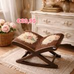 Vintage Voetenbankje met Bloemen Gobelin, Ophalen of Verzenden