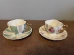 2 kleine porseleinen kop en schotel, Ophalen, Zo goed als nieuw, Porselein, Kop en/of schotel