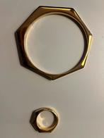 Gouden Armband & Ring Set, Ophalen of Verzenden, Zo goed als nieuw, Goud