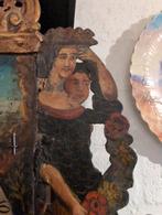 Antieke stoel klok loopt en slaat. €245., Antiek en Kunst, Antiek | Klokken, Ophalen