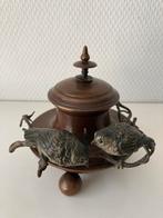 Inktpot. Antiek. Weens. Brons. Gesigneerd. Geheel gaaf., Antiek en Kunst, Verzenden