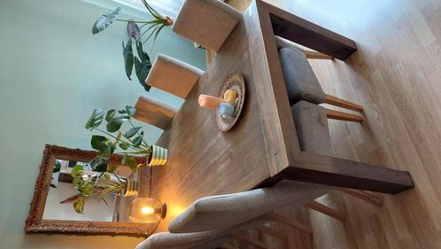 Mooie en ruime eettafel met 6 elegante stoelen, Huis en Inrichting, Tafels | Eettafels, Gebruikt, 50 tot 100 cm, Vijf personen of meer