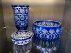 Bohemian Kristal Set Blauw - Nieuwstaat!, Antiek en Kunst, Antiek | Glas en Kristal, Ophalen of Verzenden