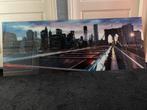 Glazen Schilderij New York Brooklyn Bridge 160x60cm, Ophalen, 50 tot 75 cm, 125 cm of meer, Zo goed als nieuw