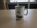 Dunoon beige-bruine mok met paarden D7,5cm H10cm, Huis en Inrichting, Keuken | Servies, Keramiek, Overige typen, Ophalen of Verzenden