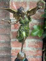 bronzen sculptuur godin vrouw vleugels overwinning Nike, Ophalen of Verzenden