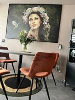 Ronde eettafel met betonciré blad, Ophalen, 50 tot 100 cm, 100 tot 150 cm, Rond