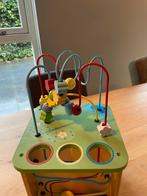 Houten activiteiten Kubus met ballen en vormpjes, Kinderen en Baby's, Speelgoed | Houten speelgoed, Ophalen of Verzenden, Zo goed als nieuw