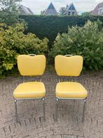 2 gele bel air retro stoelen, Huis en Inrichting, Stoelen, Ophalen, Gebruikt, Twee, Overige kleuren