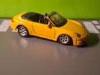 Welly - Porsche 911 Carrera S Cabrio [geel] 1/60, Ophalen of Verzenden, Gebruikt, Auto