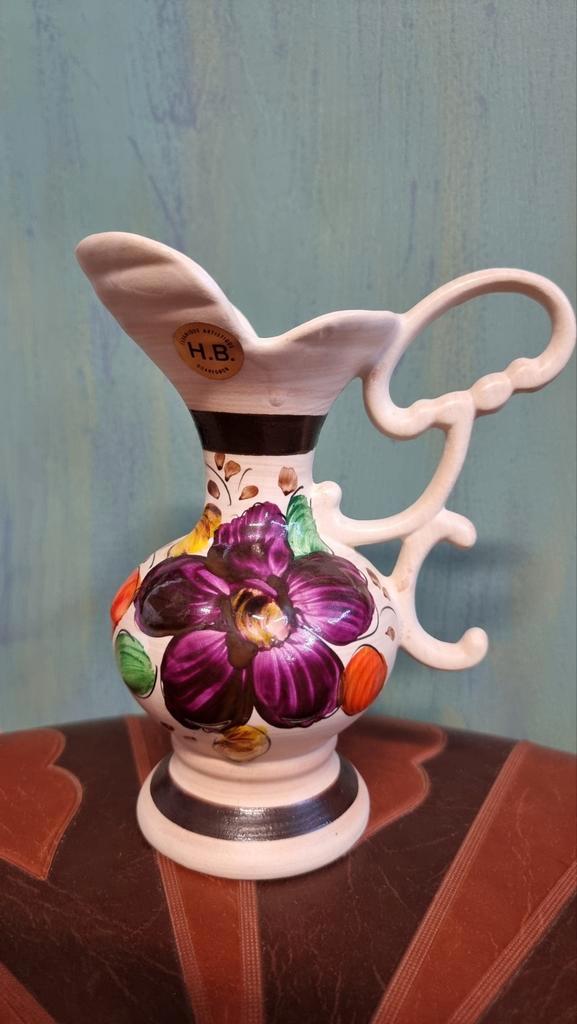 Vintage Brocante Vaasje - H. Bequet Quaregnon 18x15cm, Antiek en Kunst, Antiek | Keramiek en Aardewerk, Ophalen of Verzenden