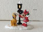 Disney pluto minnie - beeldje met verlichting - kerstdorp, Ophalen, Mickey Mouse, Zo goed als nieuw, Beeldje of Figuurtje