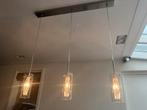 Moderne Hanglamp met 3 Glazen Elementen, Ophalen, Zo goed als nieuw, Glas, 50 tot 75 cm