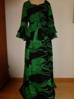 VINTAGE jaren 70 Coronel maxi jurk maat 38 groen zwart blad, Maat 38/40 (M), Verzenden, Zo goed als nieuw, Coronel vintage