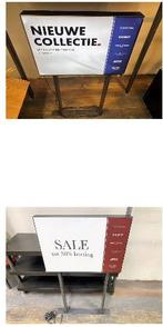 Reclame borden / metaal frame / verlichtingsbak, Huis en Inrichting, Woonaccessoires | Tekstborden en Spreuken, Ophalen, Zo goed als nieuw
