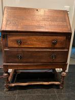 Antieke secretair van donker massief hout, Ophalen