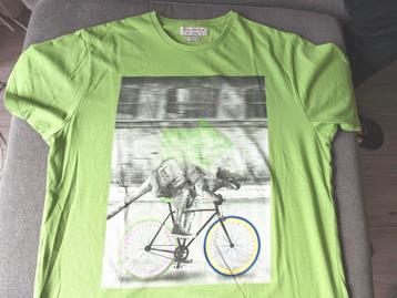 NIEUW T-Shirt M - Opvallende Kangoeroe op Fiets Design beschikbaar voor biedingen
