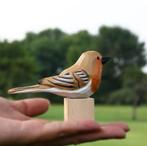 Vogel houtgesneden beeldje, Verzenden, Zo goed als nieuw, Dier