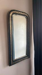 Antieke toogspiegel goud met zwart, Ophalen, Rechthoekig, Minder dan 100 cm