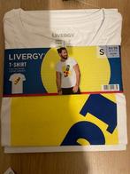 T-shirt Lidl nieuw Maat S wit geel, Verzenden, Wit, Nieuw, Livergy