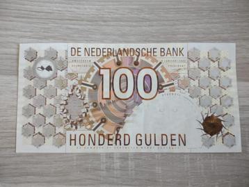 Heel mooi biljet 100 gulden Steenuil, 1992 beschikbaar voor biedingen