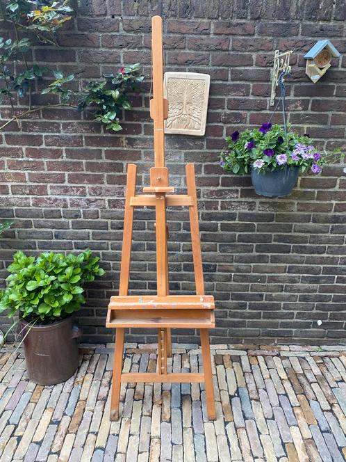 Verstelbare Schildersezel – tot 2 meter hoog, Hobby en Vrije tijd, Schilderen, Ezel, Ophalen