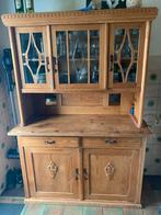 Grenen Buffetkast, Huis en Inrichting, Kasten | Buffetkasten, Gebruikt, 100 tot 150 cm, Ophalen of Verzenden, Glas