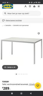 Tafel 135x85 cm IKEA TORSBY, Huis en Inrichting, Tafels | Eettafels, Ophalen, Gebruikt, 100 tot 150 cm, 50 tot 100 cm