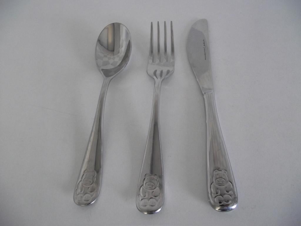 RVS Villeroy & Boch kinderbestek Beer mes vork lepel Vivo ps, Ophalen of Verzenden, Zo goed als nieuw, Rvs of Chroom, Vaatwasserbestendig