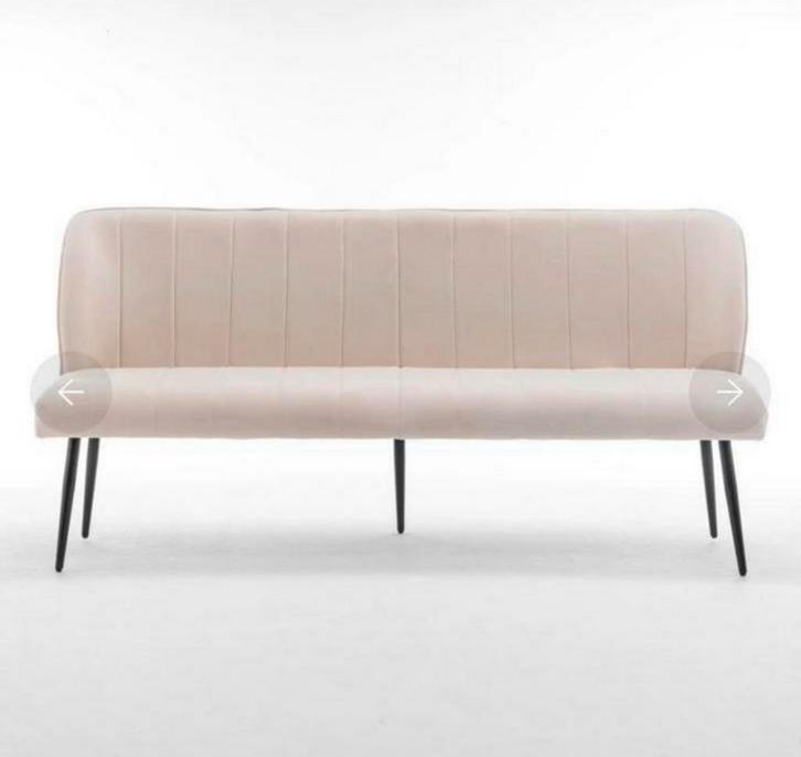 EetkamerBank Met Rugleuning. Creme. 180 cm. Nieuw In Doos., Huis en Inrichting, Banken | Sofa's en Chaises Longues, Nieuw, Driepersoons