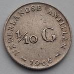 1/10 Gulden 1966 Nederlandse Antillen Munt Ziver Dubbeltje, Postzegels en Munten, Munten | Amerika, Zilver, Ophalen of Verzenden