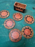 onderzetters hout in houder vintage, Ophalen of Verzenden, 'T Olde Gre-j, Info@toldegrej.nl, Endepoelstraat 20f Didam