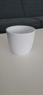 Witte Bloempot - Zo Goed Als Nieuw!, Overige materialen, Rond, Binnen, Ophalen of Verzenden
