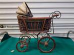 Kinder poppen wagen, antiek, metalen frame met sierlijk ijze, Verzamelen, Retro, Ophalen of Verzenden