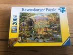 Ravensburger Savanne puzzel XXL 8+ 200 stukjes, Hobby en Vrije tijd, Denksport en Puzzels, Ophalen of Verzenden, Minder dan 500 stukjes