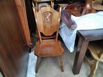 Tafel  massief eik met 6 eiken stoelen, leeuwen in de rug., Antiek en Kunst, Ophalen of Verzenden