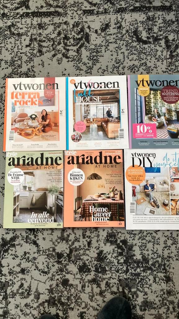 6 woonbladen van dit jaar, Boeken, Tijdschriften en Kranten, Zo goed als nieuw, Ophalen