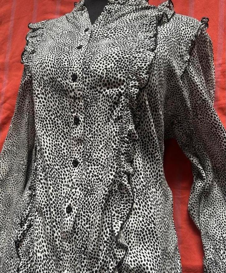 Zwart-Wit G-Star Blouse - Maat XL. Z.g.a.n.  TIP!, Kleding | Dames, Blouses en Tunieken, Zo goed als nieuw, Maat 46/48 (XL) of groter