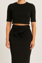 LA Sisters zwarte ribgebreide set XS | two piece | knit set, Kleding | Dames, Jurken, LA Sisters, Zwart, Nieuw, Ophalen of Verzenden