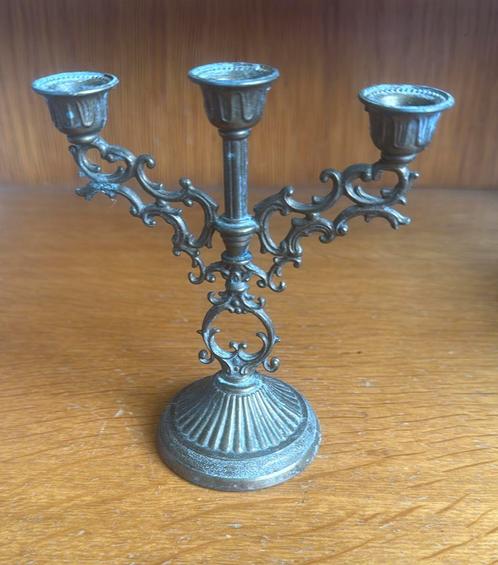 Prachtige 3-armige kandelaar – barok stijl – vintage/antiek!, Antiek en Kunst, Antiek | Kandelaars, Koper of Brons, Ophalen of Verzenden