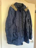 Blauwe winterjas met bontkraag - Maat L/XL Jazlyn, Kleding | Dames, Jazlyn, Blauw, Maat 42/44 (L), Ophalen of Verzenden