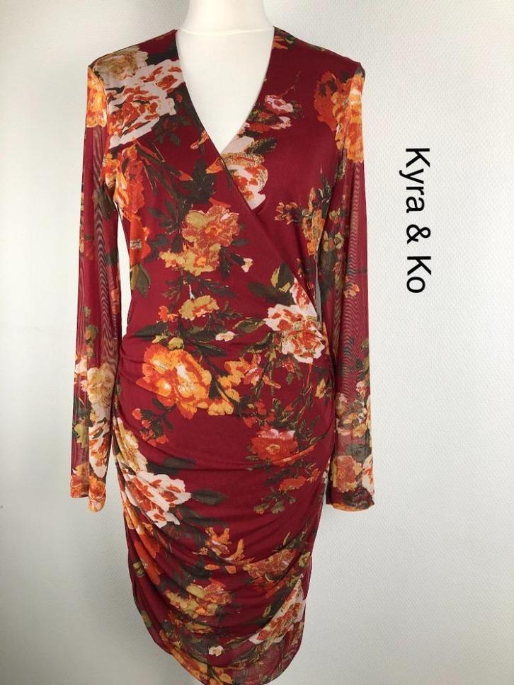 Kyra & Ko Jurk  (mt: 40) 16,1/8341, Kleding | Dames, Jurken, Zo goed als nieuw, Maat 38/40 (M), Rood, Knielengte, Ophalen of Verzenden
