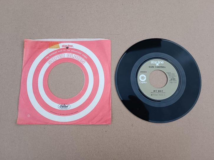 Single: Glen Campbell - My Way (1972) USA, Cd's en Dvd's, Vinyl Singles, Gebruikt, Pop, 7 inch, Verzenden