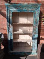 Authentieke blauwe kast, Huis en Inrichting, Kasten | Vitrinekasten, Ophalen of Verzenden, 25 tot 50 cm, 100 tot 150 cm, 150 tot 200 cm