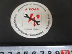 sticker Hardinxveld-Giessendam J. EGAS scheepsdiesel electro, Ophalen, Zo goed als nieuw, Bedrijf of Vereniging