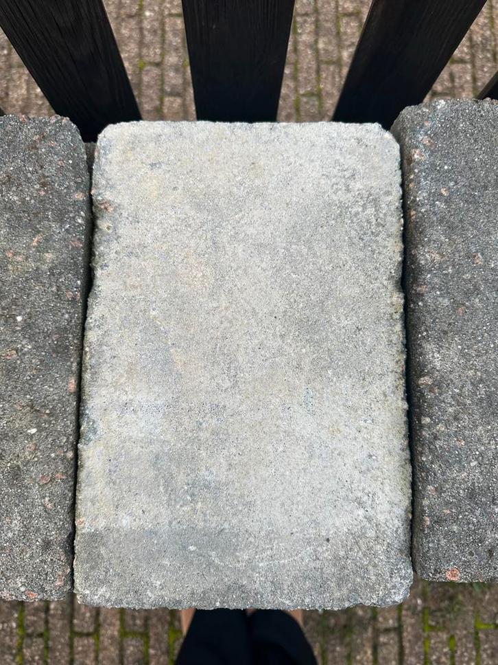 GRATIS Tuintegels Antraciet Grijs - 200 stuks, Tuin en Terras, Tegels en Klinkers, Gebruikt, Terrastegels, Beton, 10 m² of meer